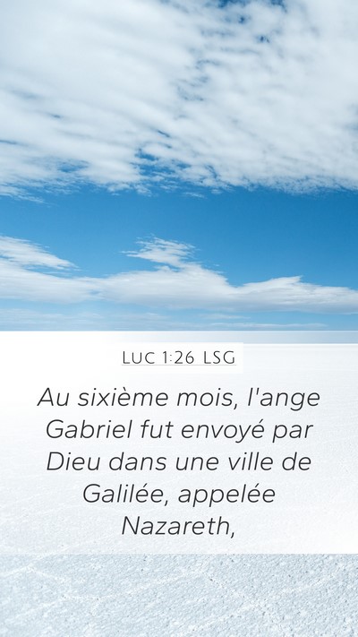 Luc 1:26 LSG Bible Verse Image
