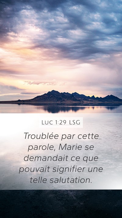 Luc 1:29 LSG Bible Verse Image