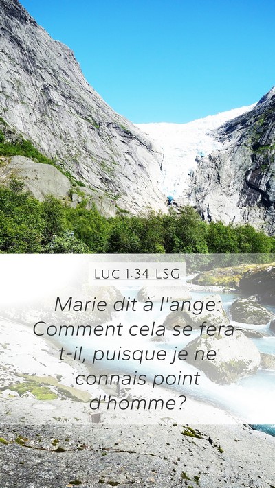 Luc 1:34 LSG Bible Verse Image
