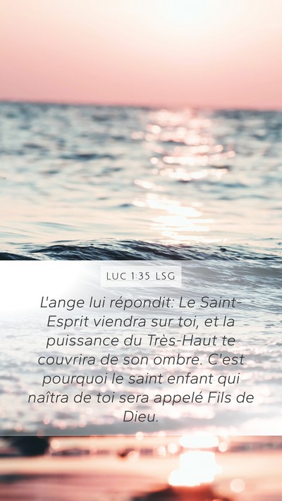 Luc 1:35 LSG Bible Verse Image