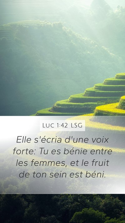 Luc 1:42 LSG Bible Verse Image