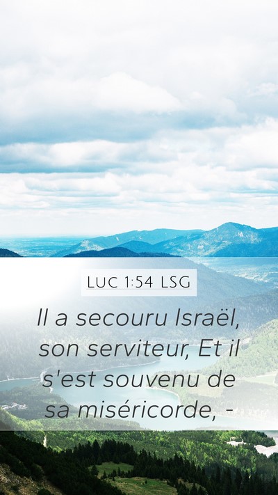 Luc 1:54 LSG Bible Verse Image