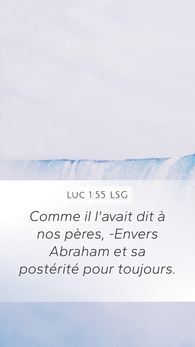 Luc 1:55 LSG Bible Verse Image
