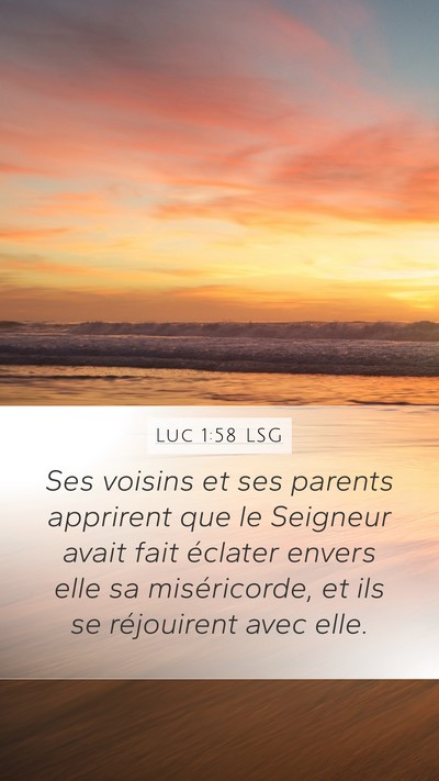 Luc 1:58 LSG Bible Verse Image