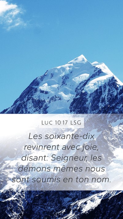 Luc 10:17 LSG Bible Verse Image