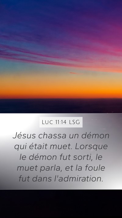 Luc 11:14 LSG Bible Verse Image