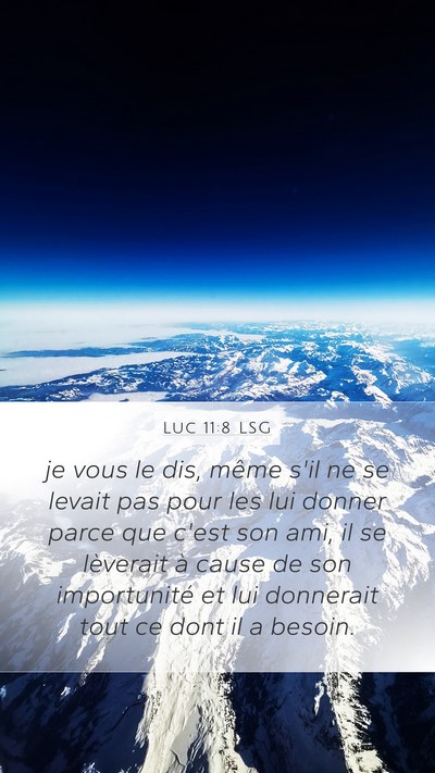 Luc 11:8 LSG Bible Verse Image