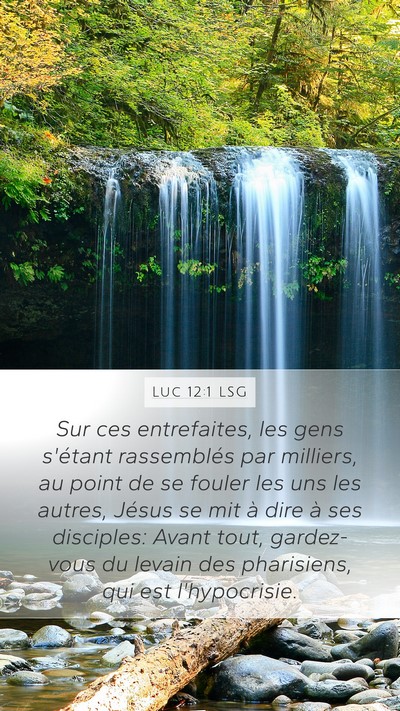 Luc 12:1 LSG Bible Verse Image