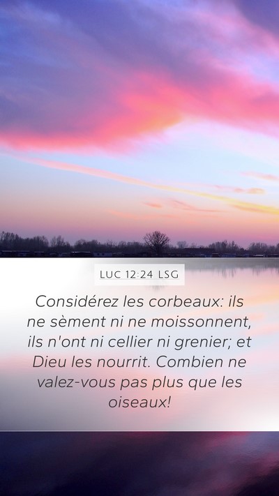 Luc 12:24 LSG Bible Verse Image