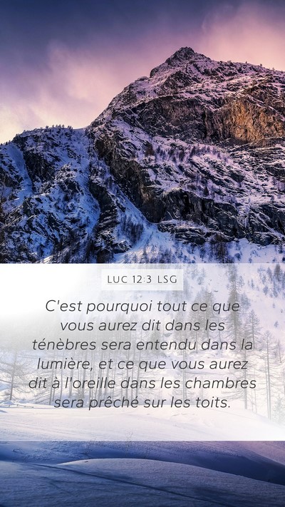 Luc 12:3 LSG Bible Verse Image