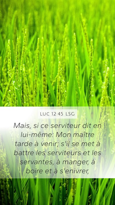 Luc 12:45 LSG Bible Verse Image