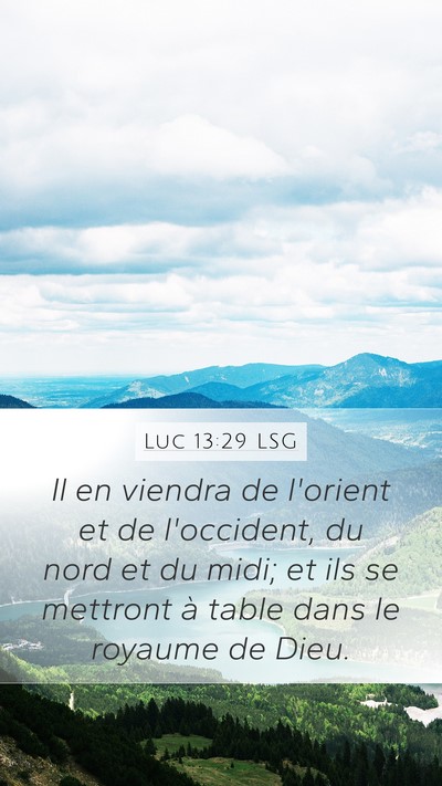 Luc 13:29 LSG Bible Verse Image