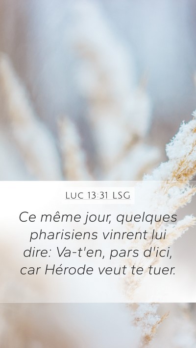 Luc 13:31 LSG Bible Verse Image