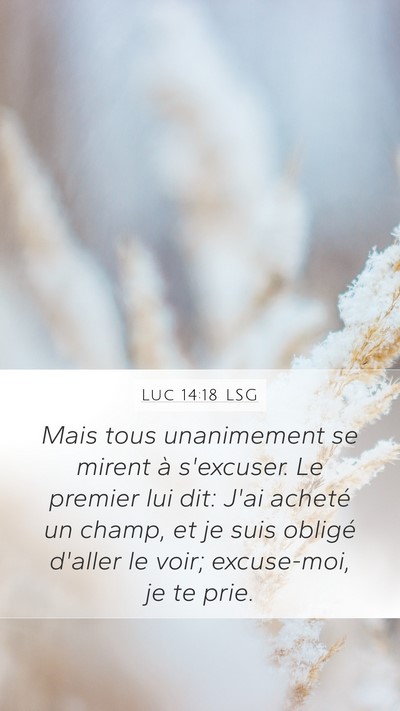 Luc 14:18 LSG Bible Verse Image