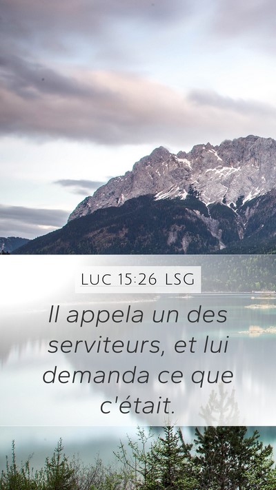 Luc 15:26 LSG Bible Verse Image