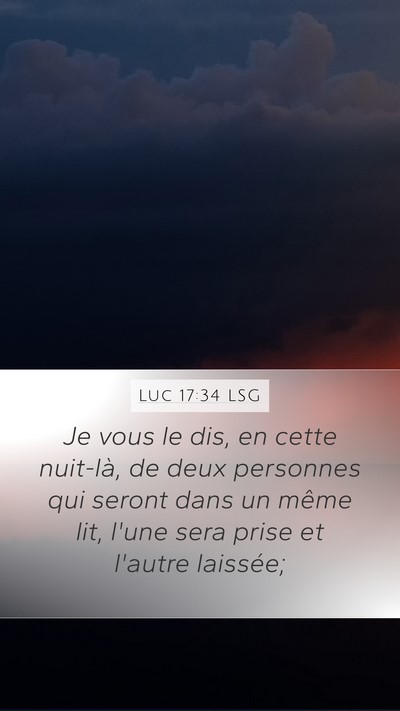 Luc 17:34 LSG Bible Verse Image