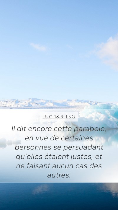 Luc 18:9 LSG Bible Verse Image
