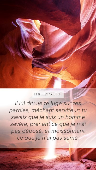 Luc 19:22 LSG Bible Verse Image