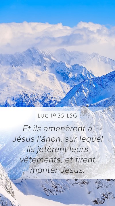 Luc 19:35 LSG Bible Verse Image