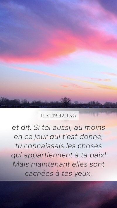 Luc 19:42 LSG Bible Verse Image