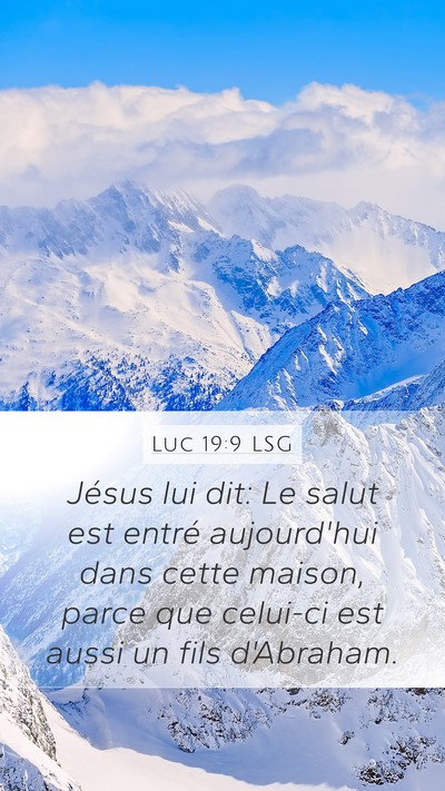 Luc 19:9 LSG Bible Verse Image