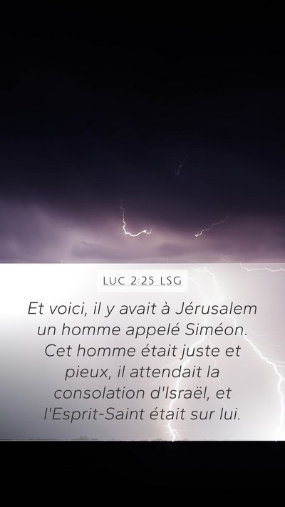 Luc 2:25 LSG Bible Verse Image