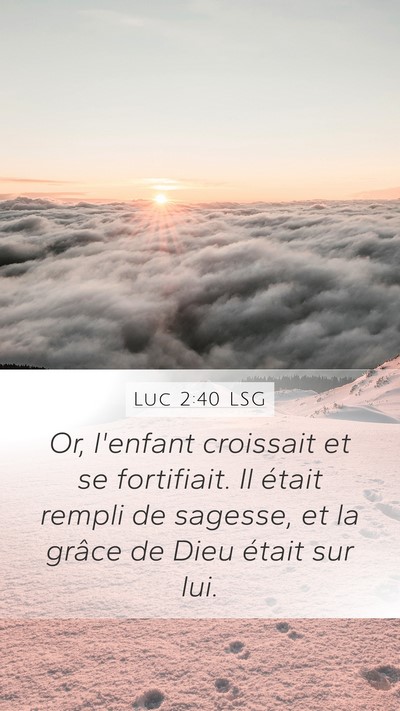 Luc 2:40 LSG Bible Verse Image