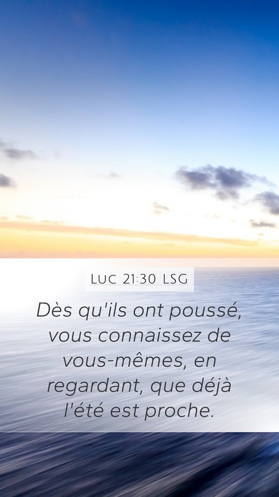 Luc 21:30 LSG Mobile Phone Wallpaper - Dès qu'ils ont poussé, vous connaissez de - Mobile Bible Verse Wallpaper