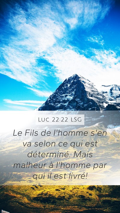Luc 22:22 LSG Bible Verse Image
