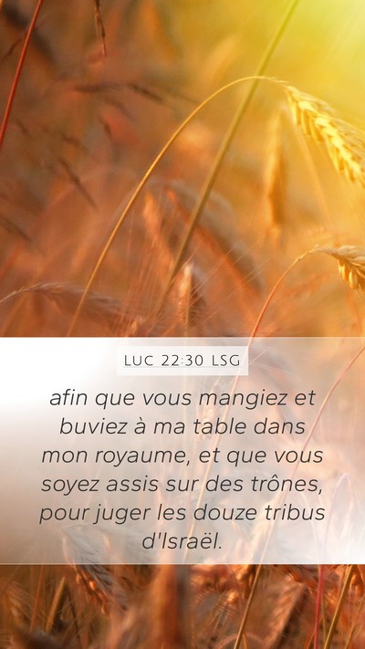 Luc 22:30 LSG Bible Verse Image