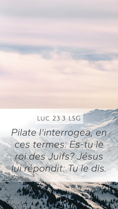 Luc 23:3 LSG Bible Verse Image
