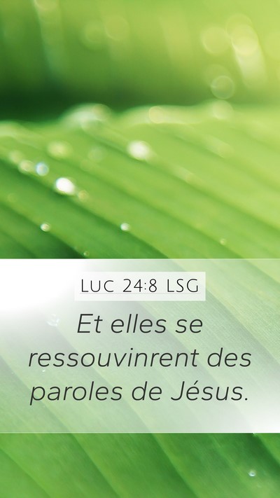 Luc 24:8 LSG Mobile Phone Wallpaper - Et elles se ressouvinrent des paroles de - Mobile Bible Verse Wallpaper