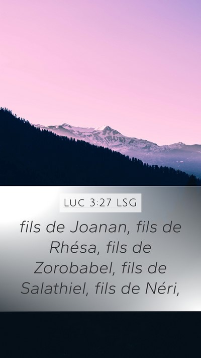 Luc 3:27 LSG Bible Verse Image