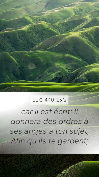 Luc 4:10 LSG Bible Verse Image