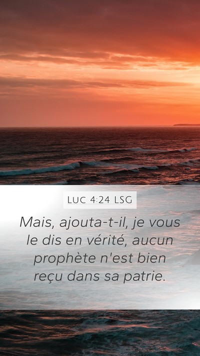 Luc 4:24 LSG Bible Verse Image
