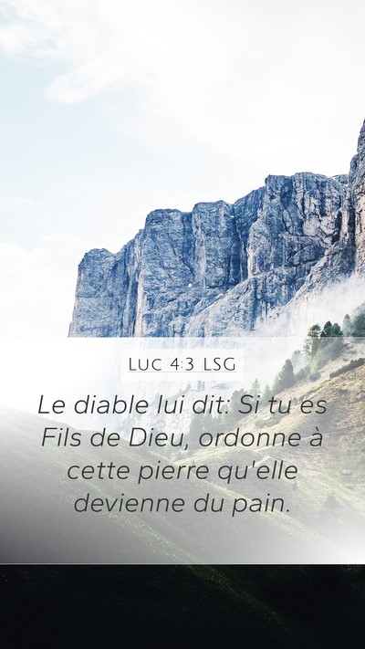 Luc 4:3 LSG Bible Verse Image