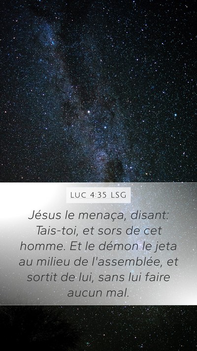 Luc 4:35 LSG Bible Verse Image