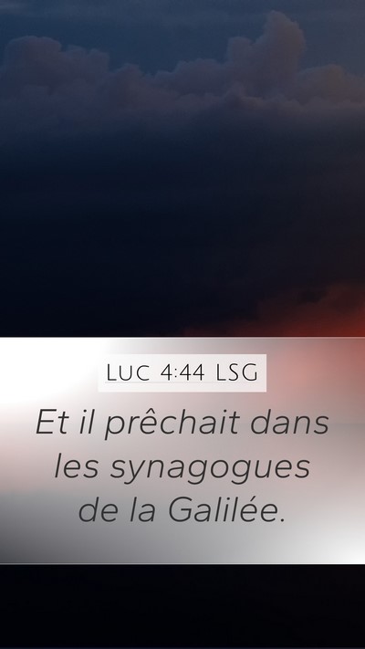 Luc 4:44 LSG Bible Verse Image