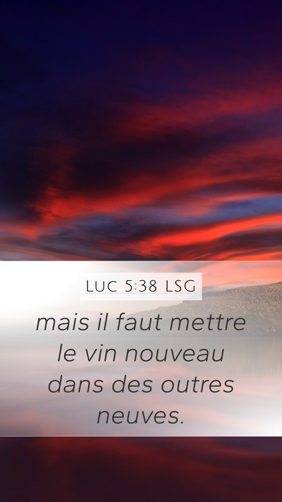 Luc 5:38 LSG Mobile Phone Wallpaper - mais il faut mettre le vin nouveau dans des - Mobile Bible Verse Wallpaper