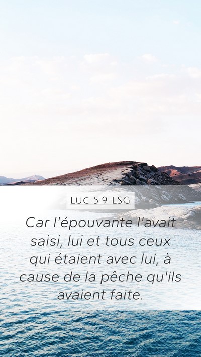 Luc 5:9 LSG Bible Verse Image