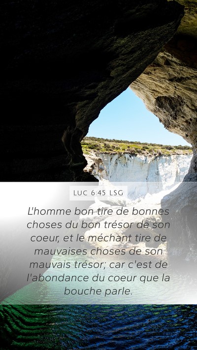 Luc 6:45 LSG Bible Verse Image
