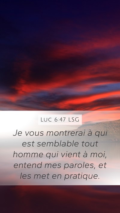 Luc 6:47 LSG Bible Verse Image
