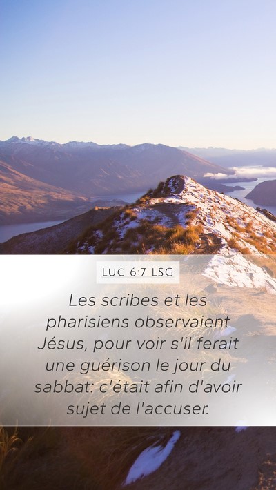 Luc 6:7 LSG Bible Verse Image