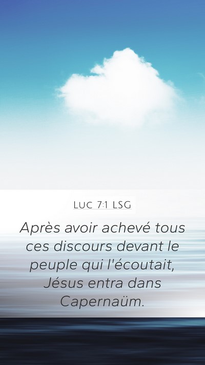 Luc 7:1 LSG Bible Verse Image
