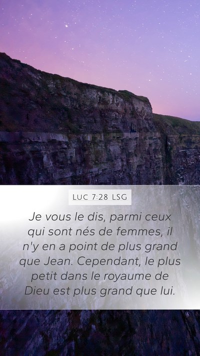 Luc 7:28 LSG Bible Verse Image