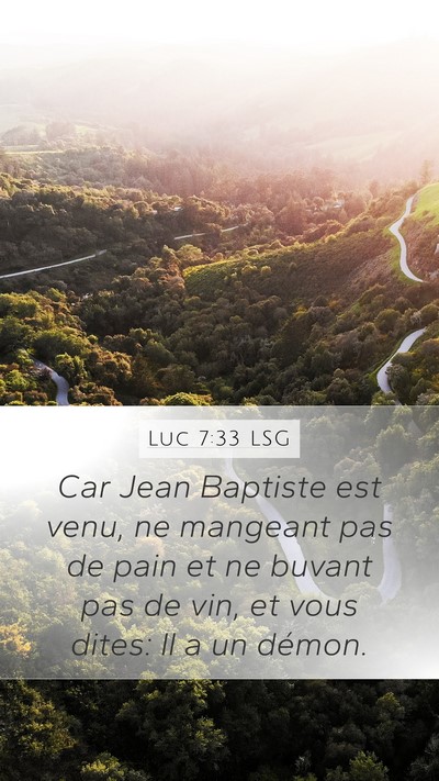 Luc 7:33 LSG Bible Verse Image