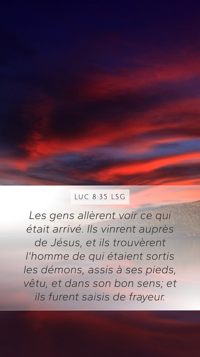 Luc 8:35 LSG Bible Verse Image