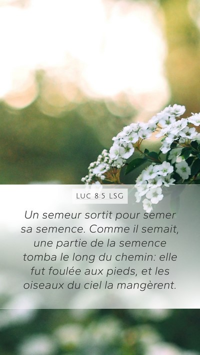 Luc 8:5 LSG Bible Verse Image