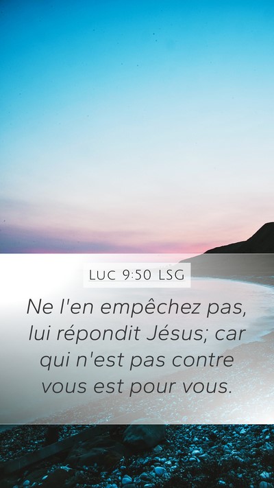 Luc 9:50 LSG Bible Verse Image