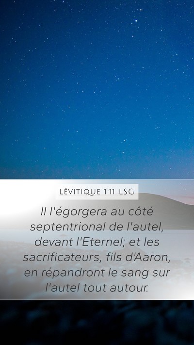 Lévitique 1:11 LSG Bible Verse Image